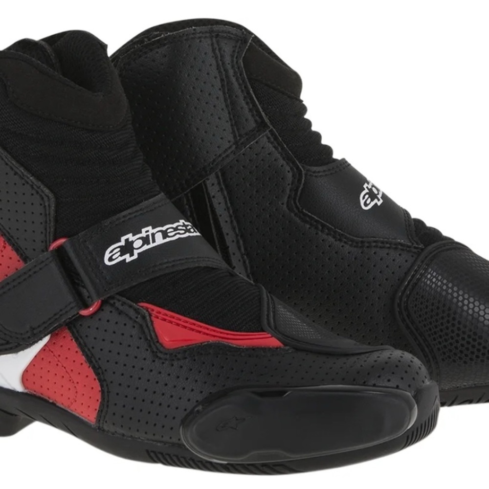 Alpinestars Black and Red Motorcycle Boots